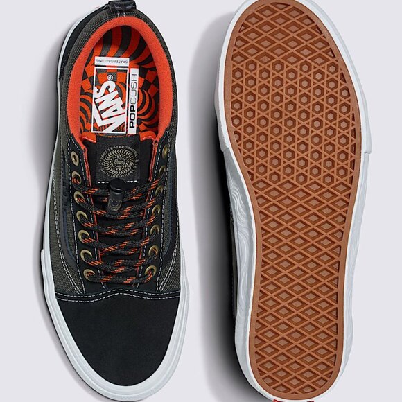 VANS Old Skool Skate Old Skool Spitfire Black/Flame Authentic 100% MENS 12 NEW - Picture 12 of 16